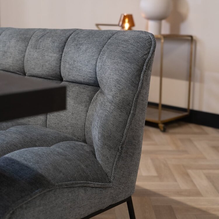Scandinavische eetkamerbank Jelle antraciet 155 cm