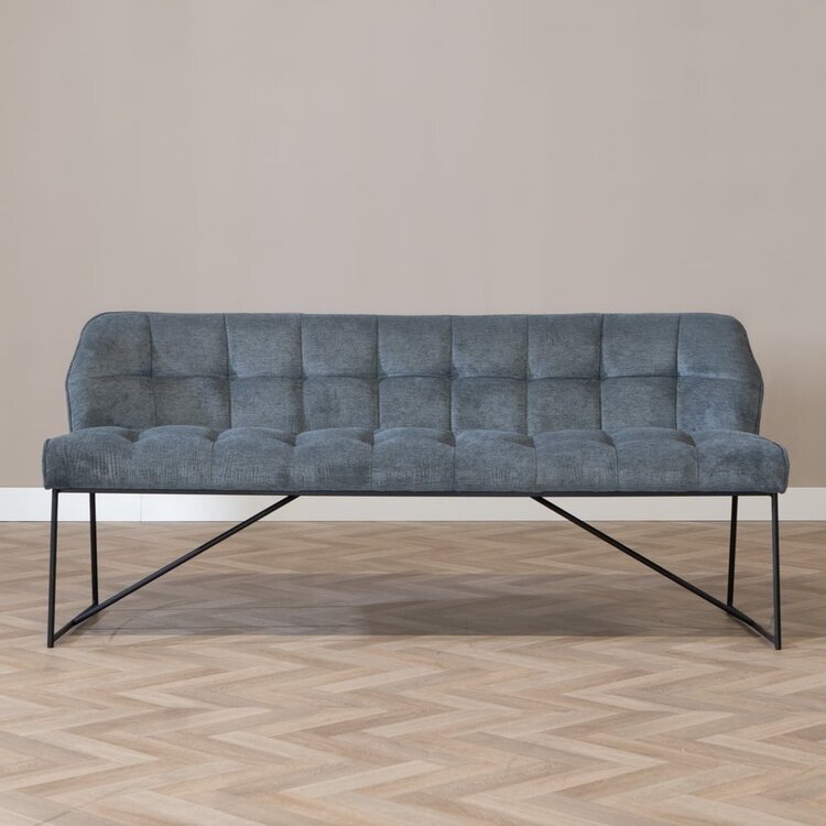 Scandinavische eetkamerbank Jelle antraciet 155 cm