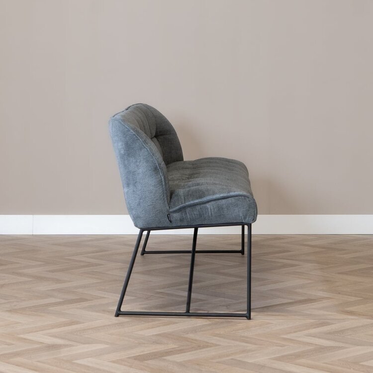 Scandinavische eetkamerbank Jelle antraciet 155 cm