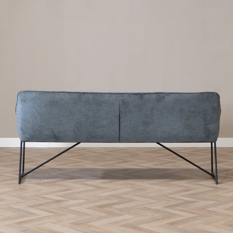 Scandinavische eetkamerbank Jelle antraciet 155 cm