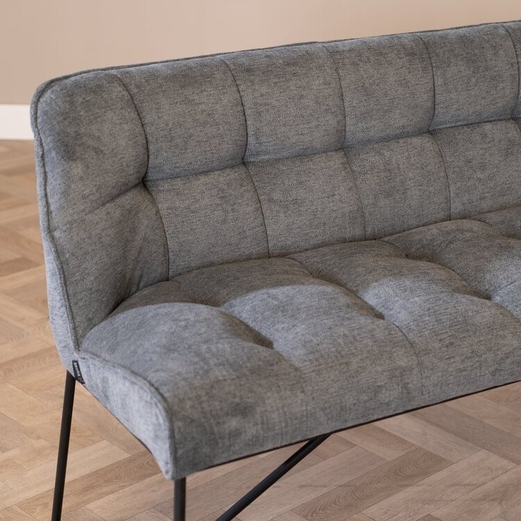 Scandinavische eetkamerbank Jelle antraciet 155 cm