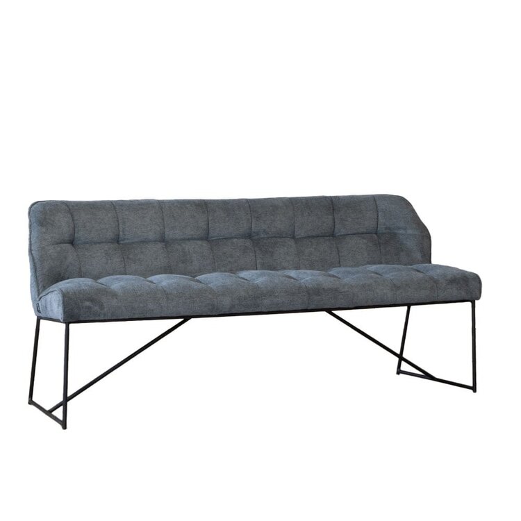 Scandinavische eetkamerbank Jelle antraciet 155 cm