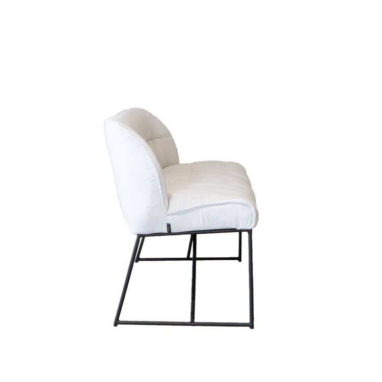 Scandinavische eetkamerbank Jelle off white 155 cm