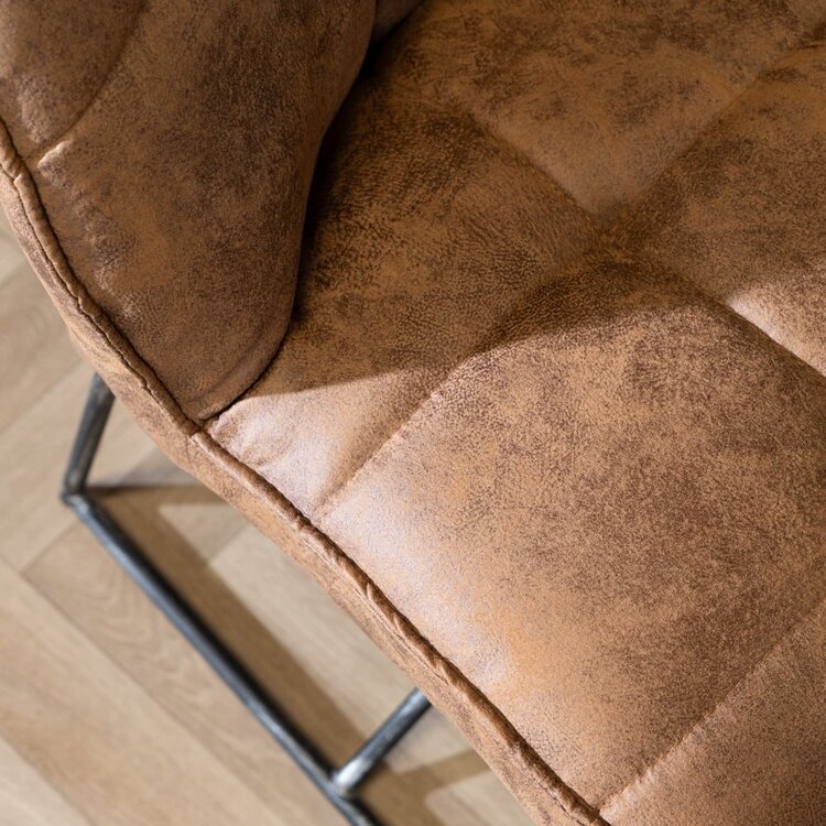 Eetkamerbank Abel cognac microvezel 220 cm