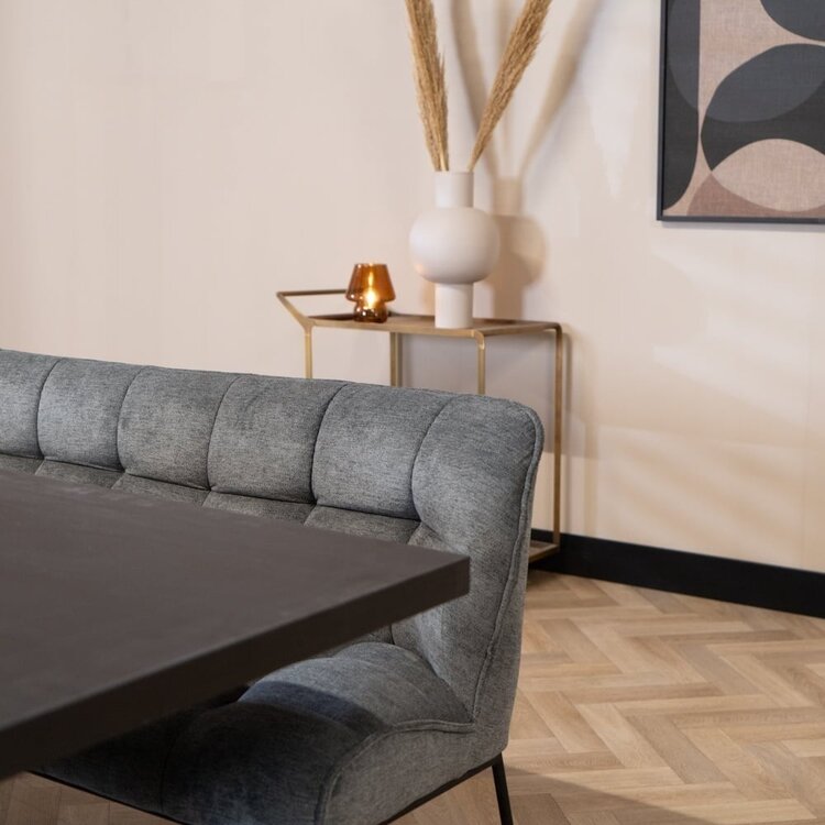 Scandinavische eetkamerbank Jelle antraciet 220 cm