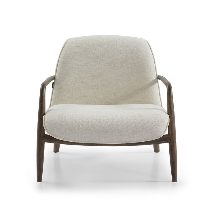 Scandinavische fauteuil Vidar linnen off white