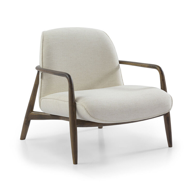 Scandinavische fauteuil Vidar linnen off white