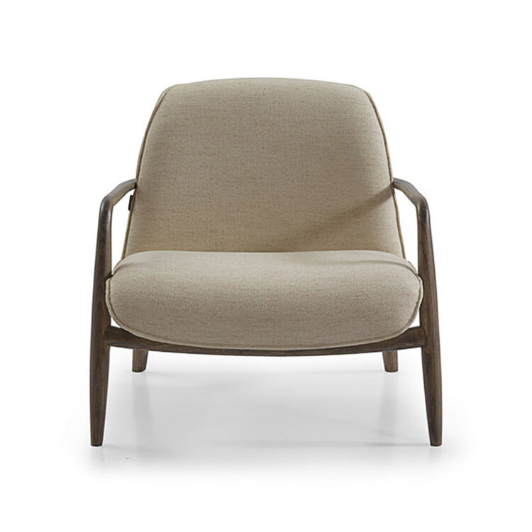Scandinavische fauteuil Vidar linnen taupe