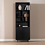 Wandkast Bradley zwart eiken 80x220 cm