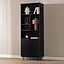 Wandkast Bradley zwart eiken 80x220 cm