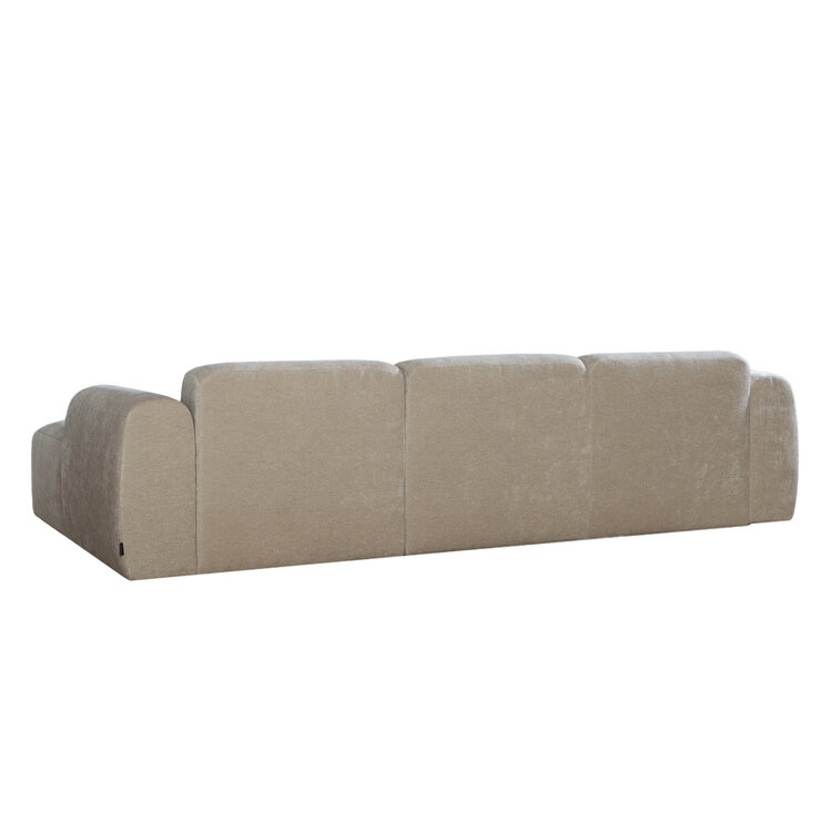 Hoekbank Maine chenille stof beige rechts