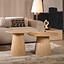 Salontafels Ash set van 2 Ø50 en Ø62 cm blank eiken