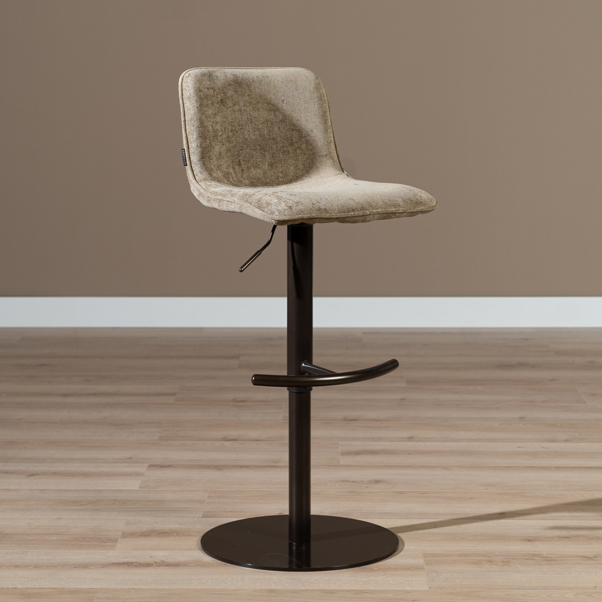 Velvet barkruk Jack taupe 60-82 cm