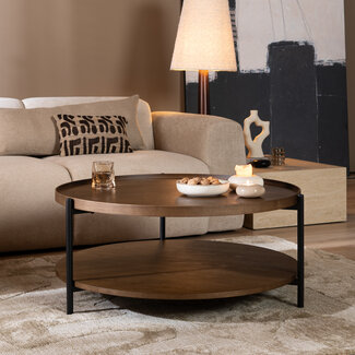 Salontafel Rio Ø90 cm rustiek eiken