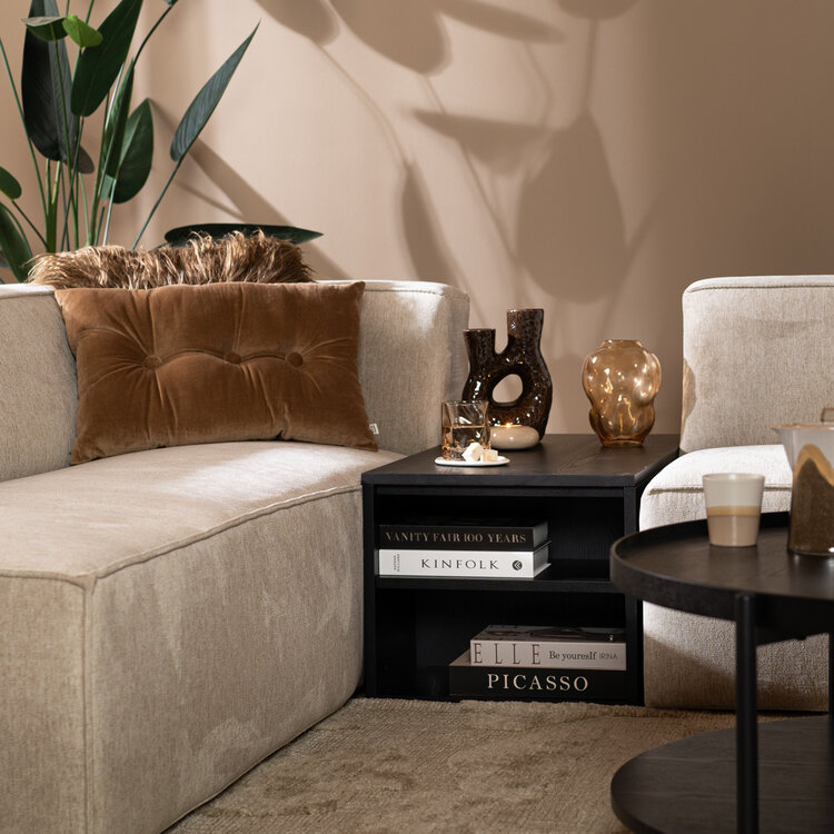 Salontafel Jaxx zwart eiken 88x46 cm