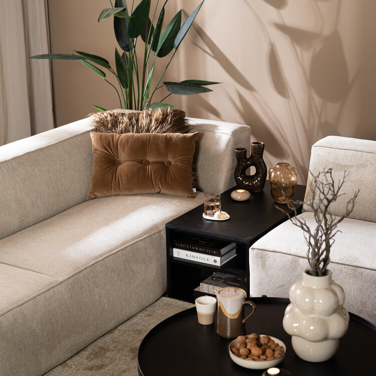 Salontafel Jaxx zwart eiken 88x46 cm