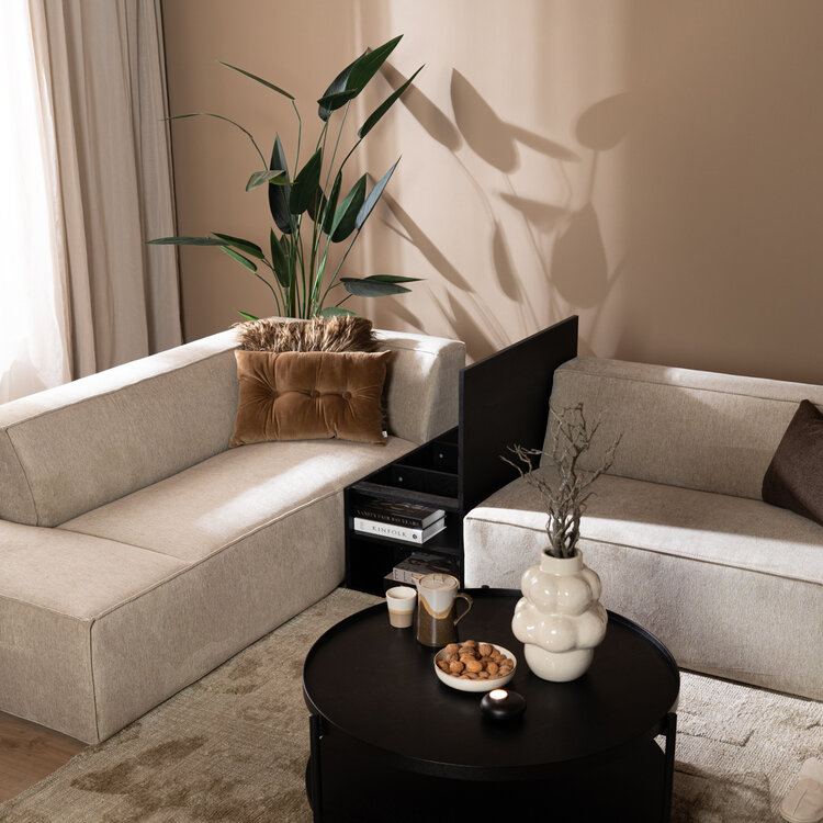 Salontafel Jaxx zwart eiken 88x46 cm