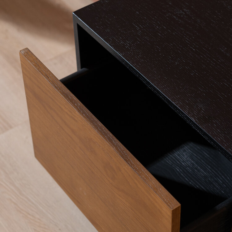 Tv-meubel Thomas zwart/rustiek eiken 180 cm