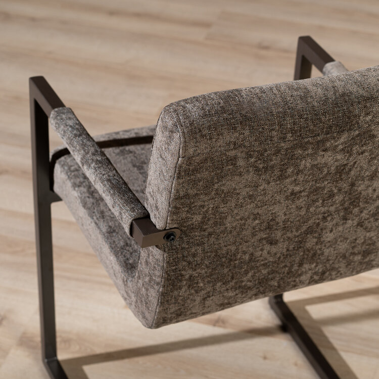 Velvet eetkamerstoel Lio bruin