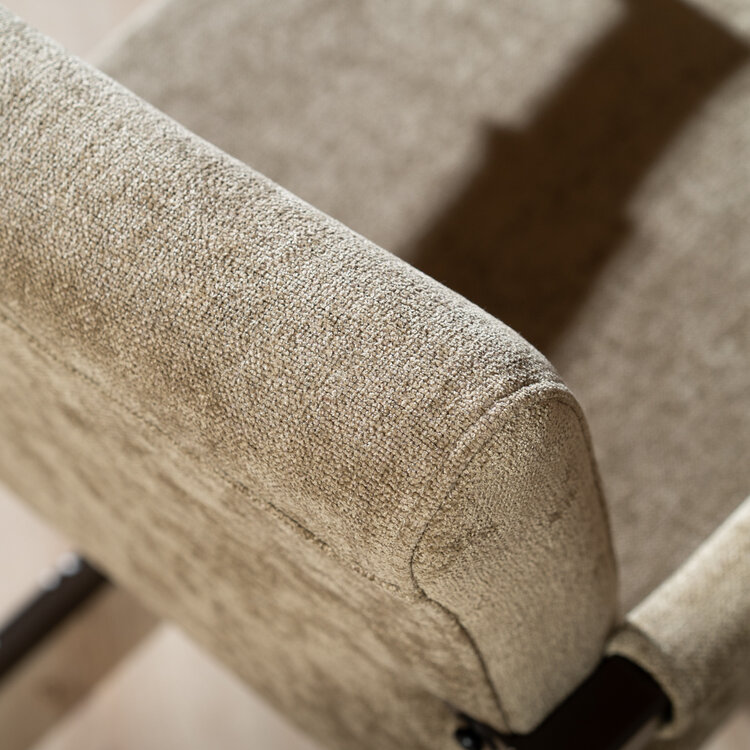 Velvet eetkamerstoel Lio taupe