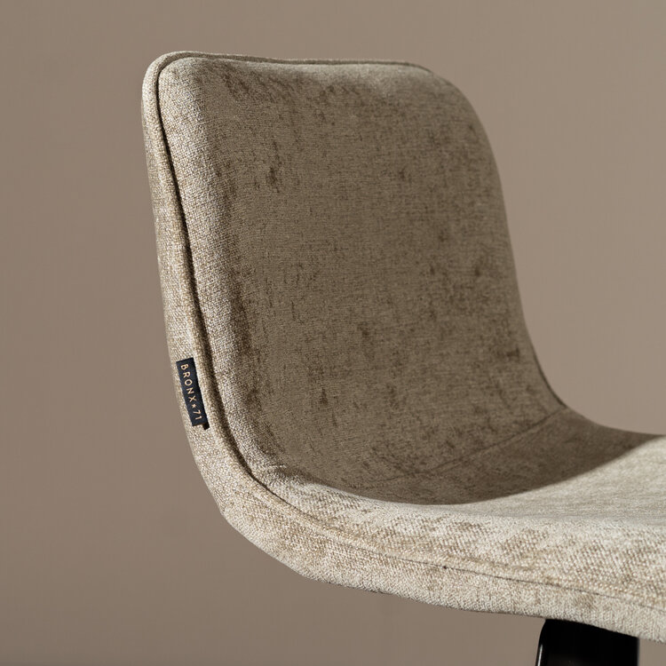Velvet barkruk Jack taupe 60-82 cm