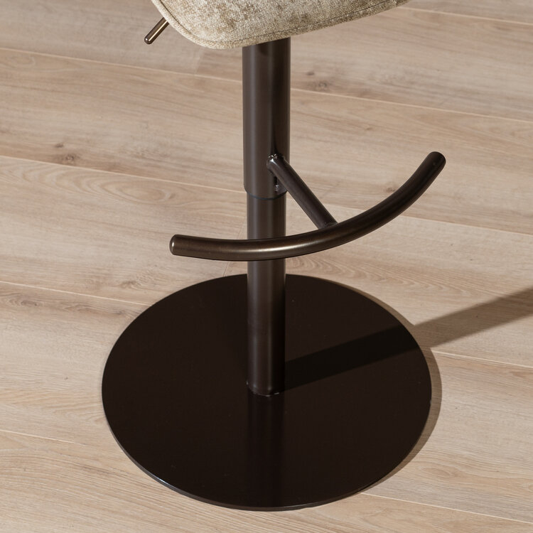 Velvet barkruk Jack taupe 60-82 cm
