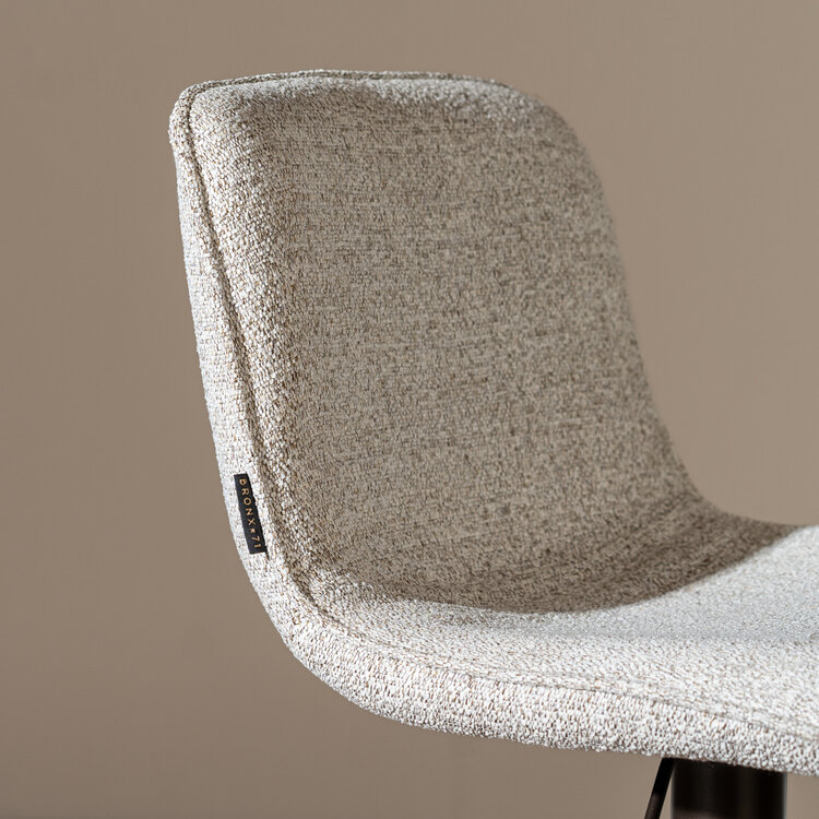 Barkruk Jack gemêleerde stof off white/bruin 60-82 cm