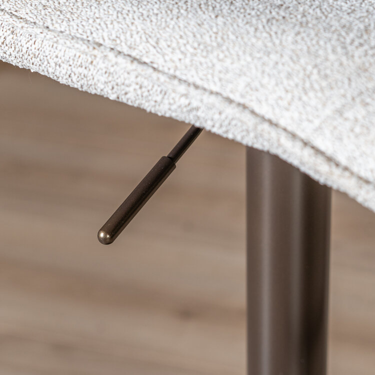 Barkruk Jack gemêleerde stof off white/bruin 60-82 cm