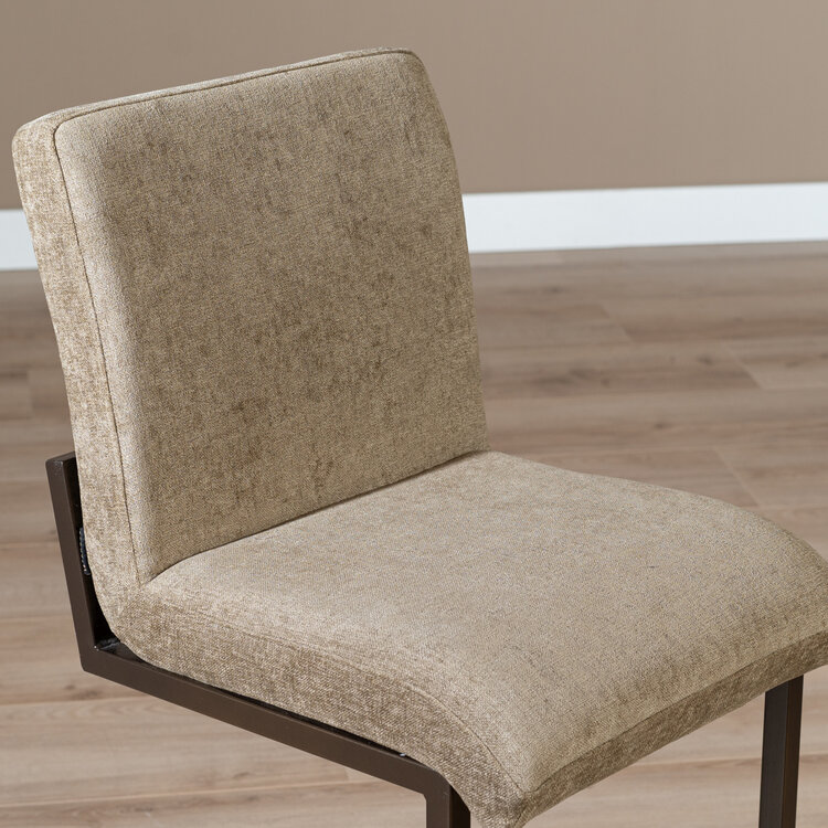 Velvet barkruk Lio taupe 70 cm