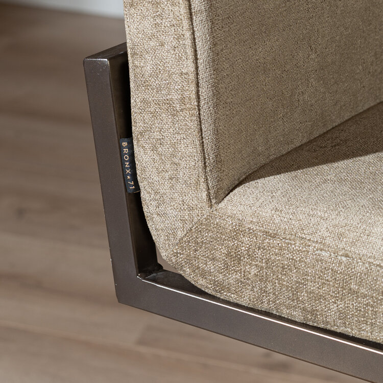Velvet barkruk Lio taupe 70 cm