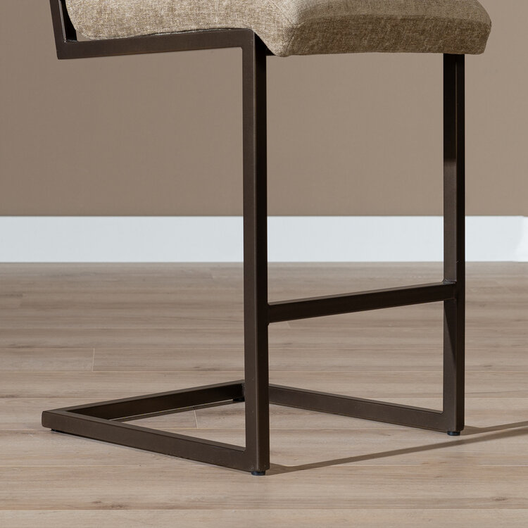 Velvet barkruk Lio taupe 70 cm