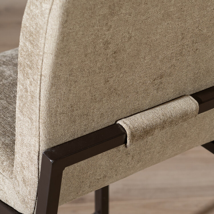 Velvet barkruk Lio taupe 70 cm