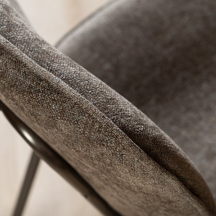 Velvet eetkamerstoel Javi bruin