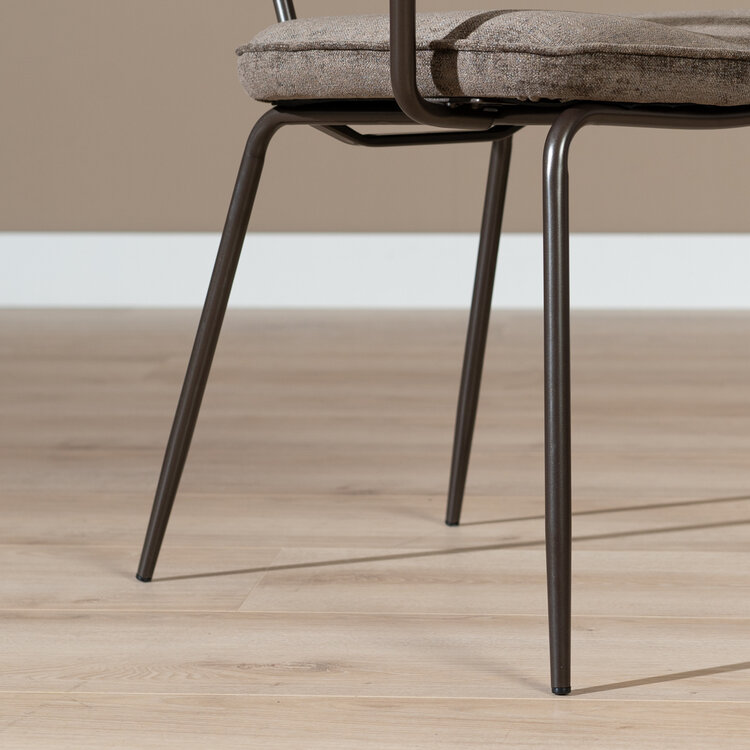 Velvet eetkamerstoel Jethro bruin