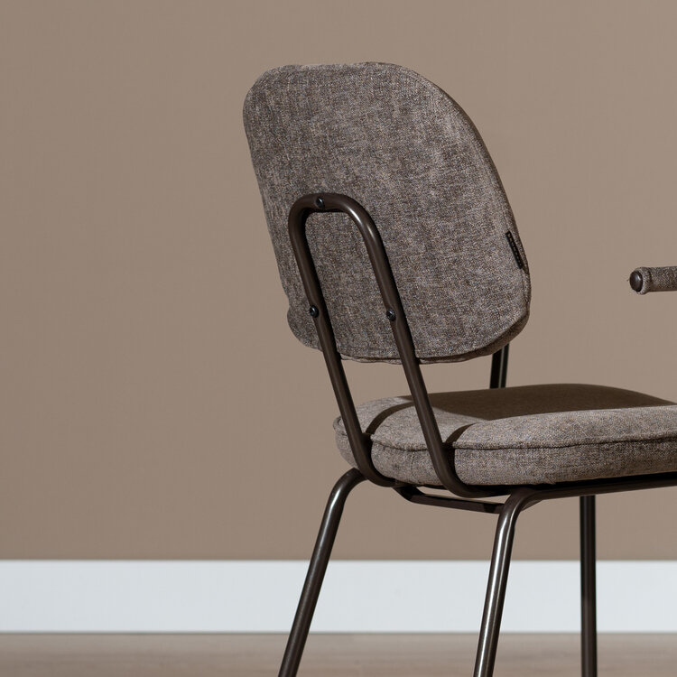 Velvet eetkamerstoel Jethro bruin