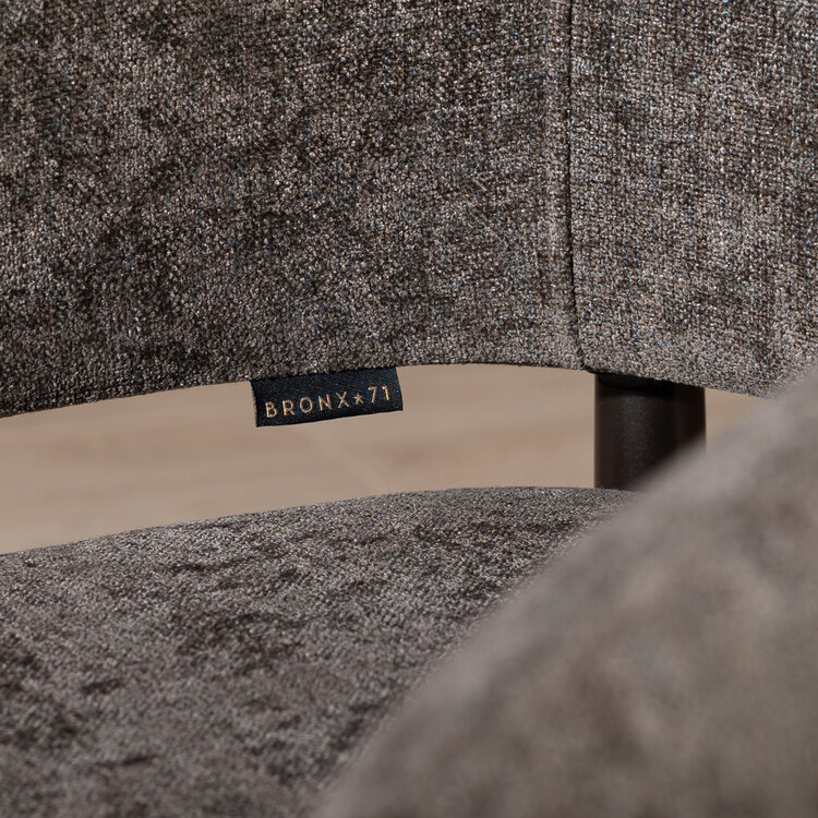 Velvet eetkamerstoel Bret bruin