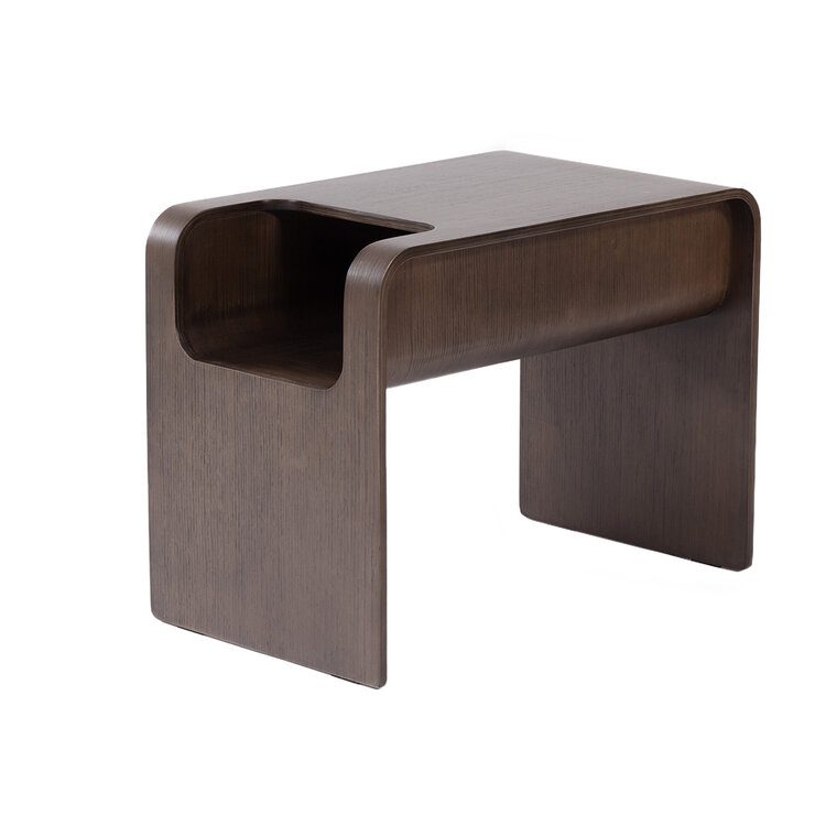 Scandinavische bijzettafel/salontafel Isla 60x35x45 walnoot