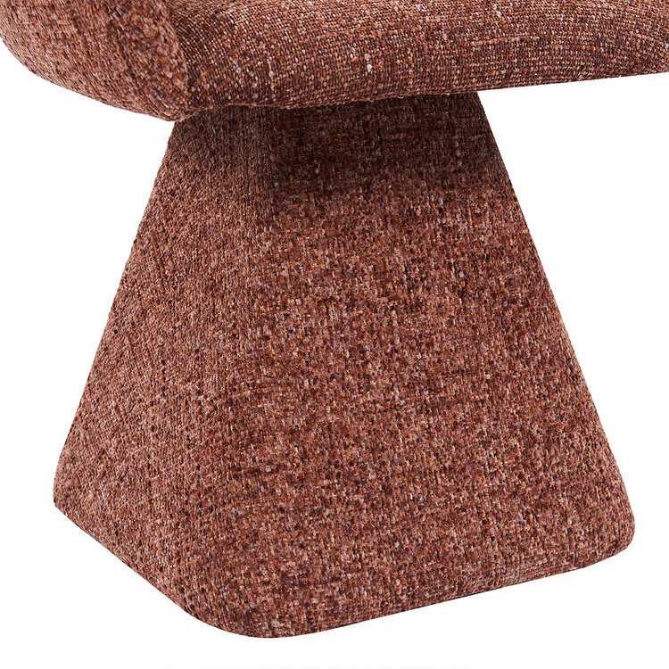 Eetkamerstoel Lenn draaibaar chenille koper