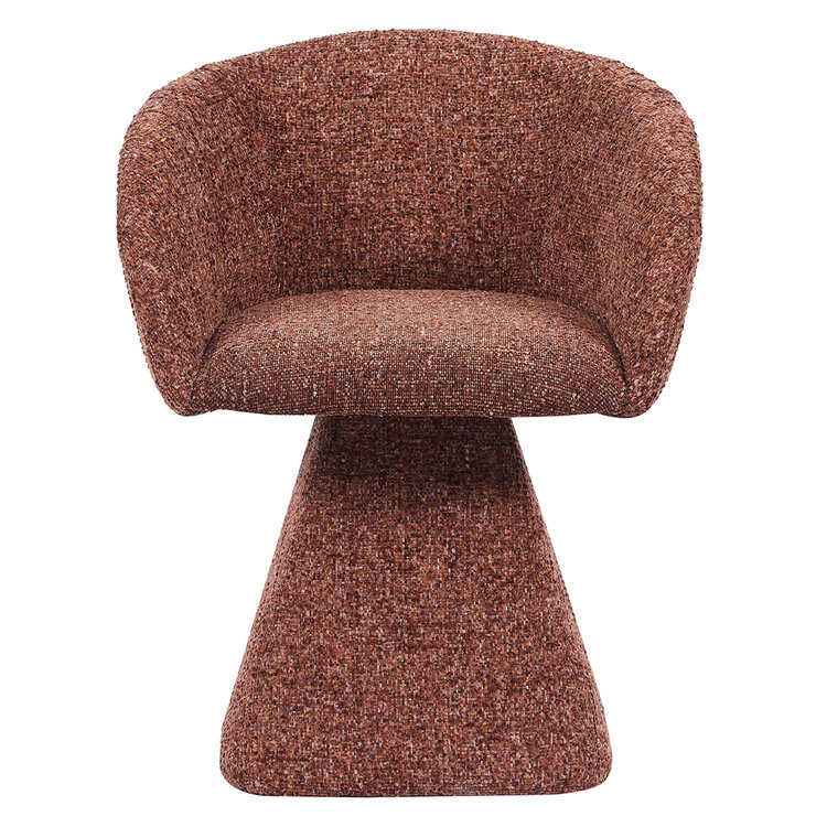 Eetkamerstoel Lenn draaibaar chenille koper