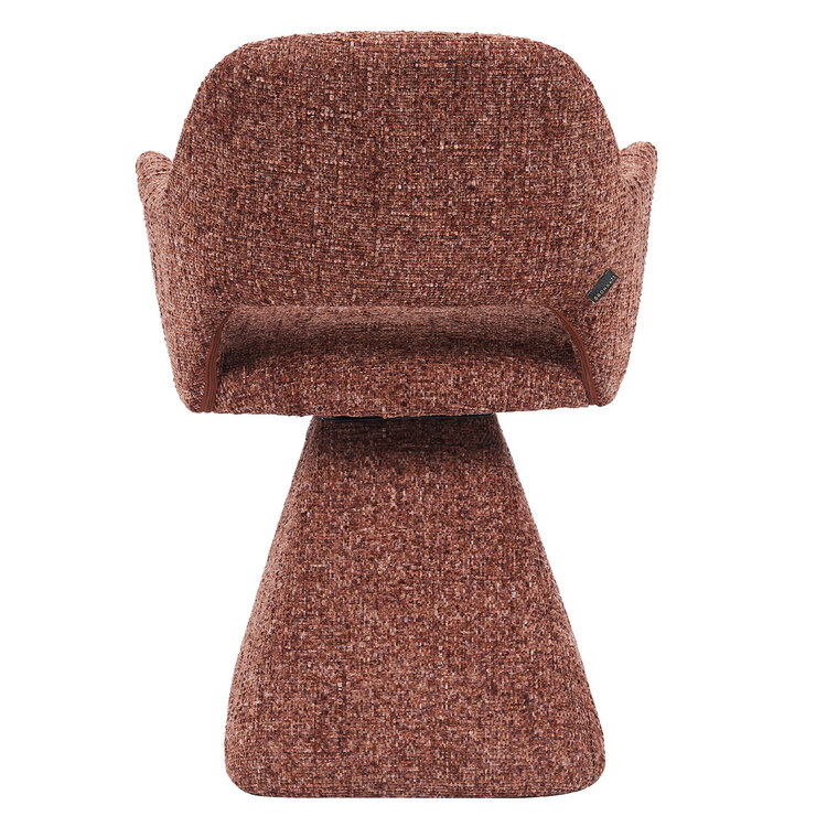 Eetkamerstoel Josh draaibaar chenille koper