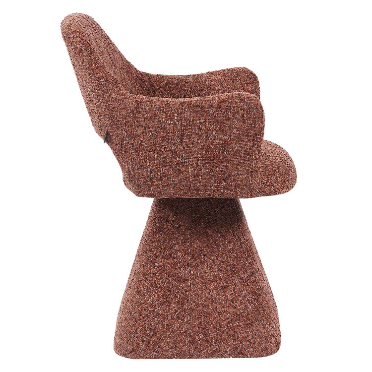 Eetkamerstoel Josh draaibaar chenille koper