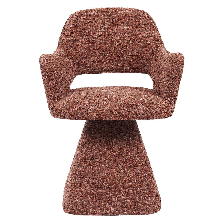 Eetkamerstoel Josh draaibaar chenille koper