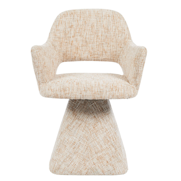 Eetkamerstoel Josh draaibaar chenille beige