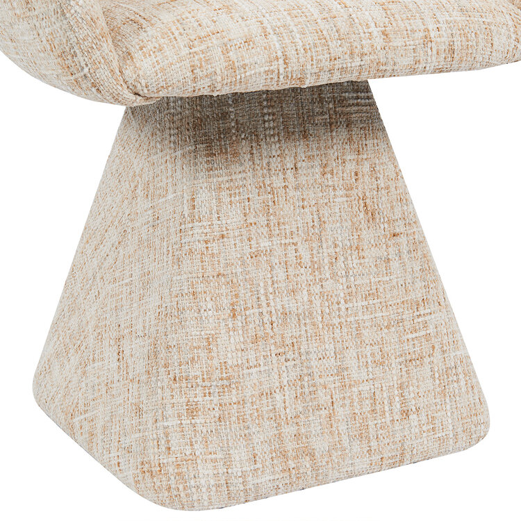 Eetkamerstoel Lenn draaibaar chenille beige