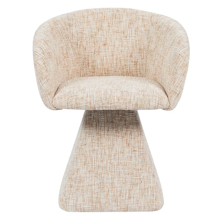Eetkamerstoel Lenn draaibaar chenille beige