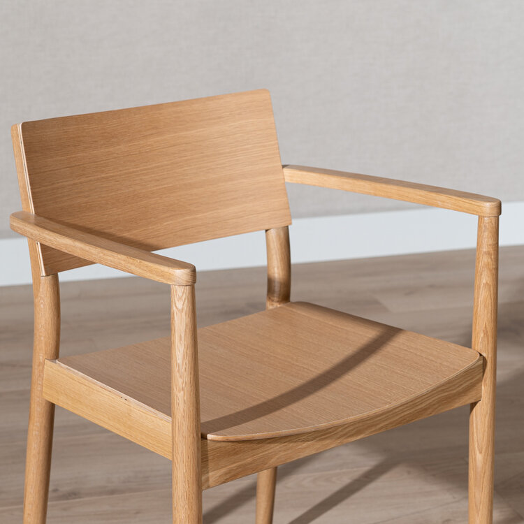 Scandinavische eetkamerstoel Iza naturel eiken