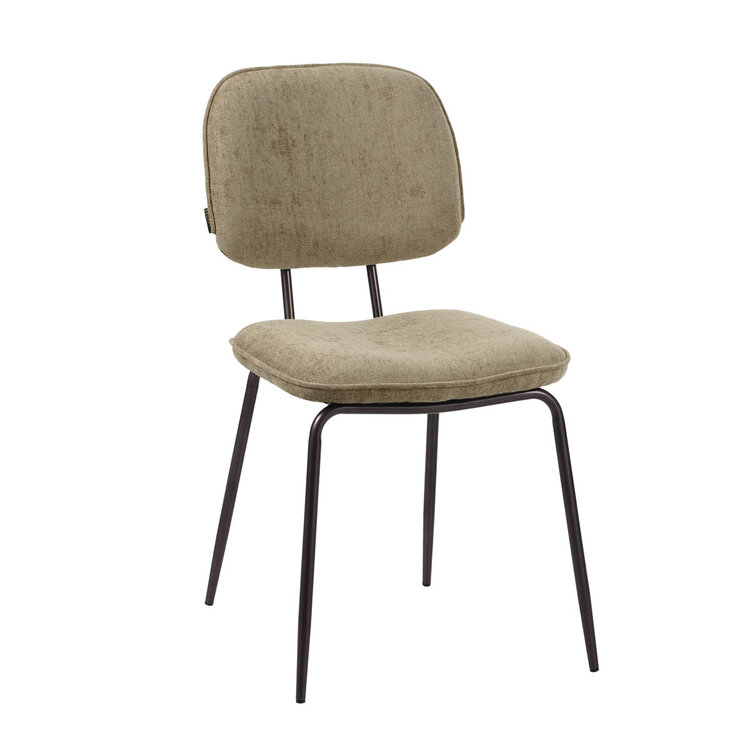 Velvet eetkamerstoel Javi taupe