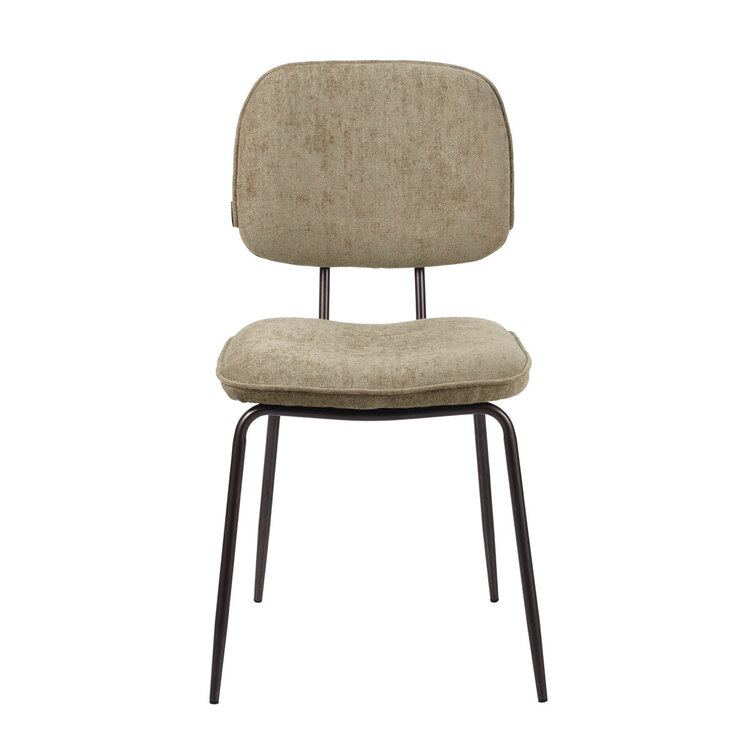 Velvet eetkamerstoel Javi taupe