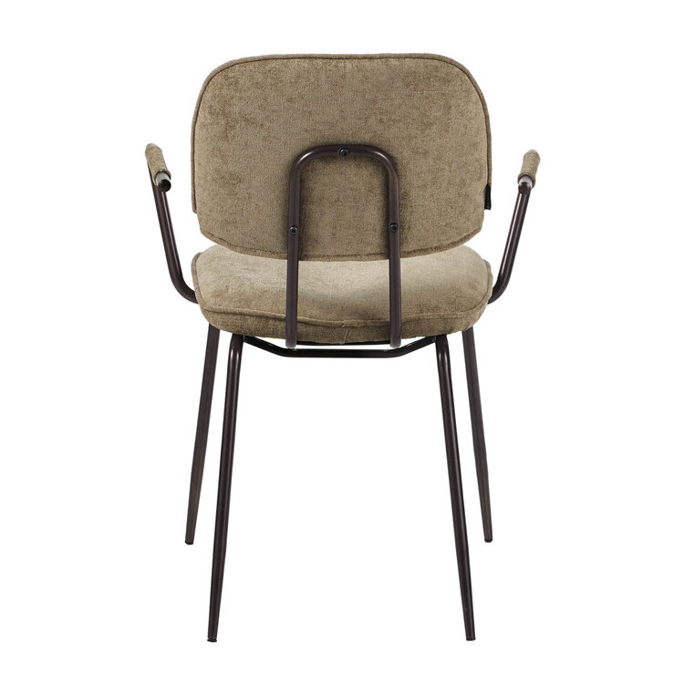Velvet eetkamerstoel Jethro taupe