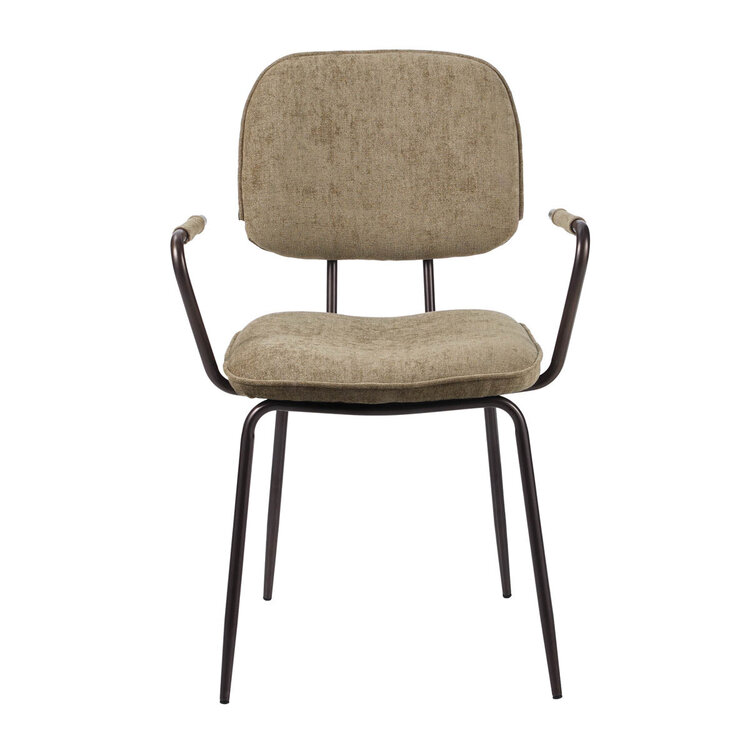 Velvet eetkamerstoel Jethro taupe